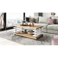 Designimpex Design Carl Svensson Couchtisch DC-3 Wohnzimmertisch Tisch Rollen