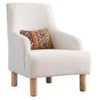 Villa Möbel Sessel Charm Farbe: Creme Ideal für Wohnzimmer, Lounge oder stilvolle Wartebereiche