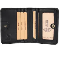 Benthill Kleine Geldbörse Echt Leder | Damen & Herren Geldbeutel RFID Schutz | Minibörse Mini Portemonnaie
