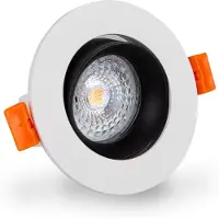 Mextronic LED Einbaustrahler 230 6W dimmbar 7506 Ø75 IP20 Weißes Aluminium
