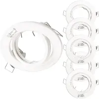 Mextronic 6x Einbaurahmen MR16 SET white 68mm inkl MR16 Fassung 3753