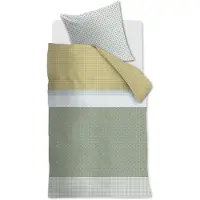 Beddinghouse Bettwäsche Satin - Bertram 200 x 200 cm grün grün gemusterte Bettwäsche mit feinen Linien und verschiedenen Farben