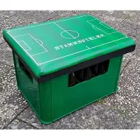 BURI Bierkastensitz Fußball Getränkekistensitz Sitzkissen Sitzpolster Sitzauflage Kastenpolster Bierkistenpolster Kistenaufsatz Fanartikel