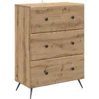 vidaXL Schubladenschrank Artisan-Eiche 66 x 34,5 x 90 cm Holzwerkstoff