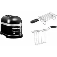 KitchenAid Set 1, Toaster + Brötchenaufsatz Artisan 5KMT2204 Onyx Schwarz