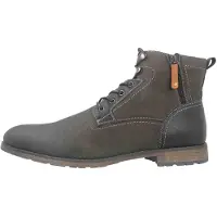 Mavins Boots in Übergrößen Schwarz 3HH0180203 2100 Black PolyurethanNubuck große Herrenschuhe