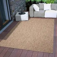 TT Home In-& Outdoorteppich Wetterfest Terrasse Meliert Modern Unifarben Ethno Design Größe 200x280 cm