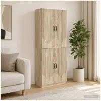 vidaXL Schrankset 2 pcs Sonoma-Eiche Holzwerkstoff