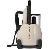 LauraStar Lift Plus Silky Beige, 3-in-1 Bügelstation, Entknittert, Bügelt & Reinigt, Hygienischer Dampf, Alu-3D Sohle, Vertikales Bügeln
