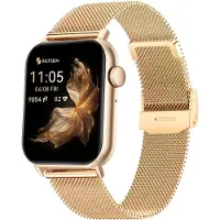 Siltcon Smartwatch Pro Damen & Herren Gold – Telefonfunktion – 123 Sportmodi – Schrittzähler – 4 Armbänder