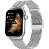 Siltcon Smartwatch Pro Damen & Herren Silber – Telefonfunktion – 123 Sportmodi – Schrittzähler – 4 Armbänder