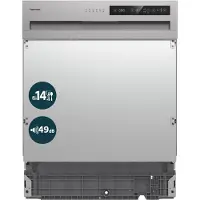 Homex DWSI601449E Geschirrspüler 60 cm, Spülmaschine teilintegrierbar - 14 Maßgedecke, 6 Programme, Einbaugeschirrspüler