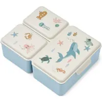 Liewood Driss Gemusterte Brotdose, Sea Creature/Sandy