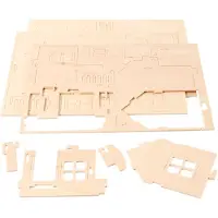 Adlibris 3D-Holzpuzzle, Haus mit Terrasse, Größe 19x17,5x15 , Sperrholz, 1Stck