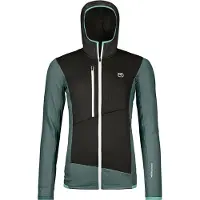 Ortovox - Fleece mit Kapuze aus Merinowolle - Fleece Grid Hoody W Dark Arctic Grey für Damen aus Wolle - Größe S - schwarz