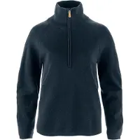 Fjällräven - Women's Övik Lite Half Zip - Wollpullover Gr XL blau
