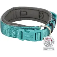 Trixie Halsband Hond Premium Extra Breed Aqua / Grafiet Grijs - 27-35X2,5 Cm