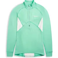 Bergans Pullover Damen Inner:Pure Merino Half Zip Mint Crush/Vanilla White-XL