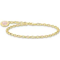 Thomas Sabo Charm Armband mit Pinkem Kaltemaille Vergoldet