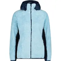 CMP Damen Highloft Fleece Jacke mit Kapuze blau 38