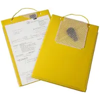 Eichner Auftragstasche Edge, für DIN A4 Dokumente, Schlüsselfach, B 230 x T 5 x H 330 mm, 10 Stück, gelb