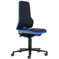 BIMOS Arbeitsdrehstuhl Neon, Stoff, mit Rollen, niedrig
