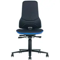 BIMOS Arbeitsdrehstuhl Neon, Stoff, mit Rollen, niedrig