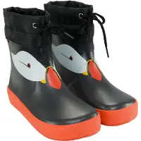 Viking Alv Paw Print Barefoot Gummistiefel, Black, 25, Kindergummistiefel, Kinderstiefel, Gummistiefel kinder, Kids