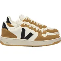 Veja V-10 Herrensneaker, Leder/Textil, Pure/Black/Tent nachhaltig produziert - Herrenschuhe Sneaker / Schnürschuh, Braun, leder/textil&nbsp
