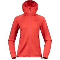 Bergans Sweatjacke Rabot Merino Tech Midlayer Hoodie Damen Peachy Red-M