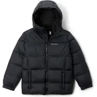 Columbia Sportswear - Wärmende Stepp-Und Daundenjacke mit Kapuze – Kind – Puffect Hooded Jacket - Puffect Hooded Jacket Black - Kindergröße M -