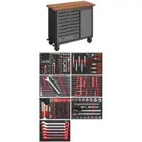 Vigor Mobile Werkbank Series L mit Sortiment V4813/NKW 336-teilig