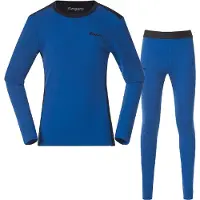 Bergans Baselayer-Set Kinder Allround Merino Baselayer Set Space Blue/Navy Blue-Größe 152