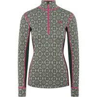 Kari Traa - Technische erste Schicht aus Merinowolle - Rose Half Zip Baselayer Top Thyme für Damen aus Wolle - Größe XS - Rosa