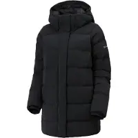 Columbia - Mid-Länge Daunenjacke mit Naturdaunen - Amaze Puff Mid Hooded Jacket Black für Damen - Größe M - schwarz