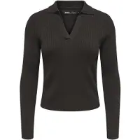 ONLY Polokragenpullover "ONLKAYA LS POLO PULLOVER EX KNT" Rippstrick