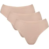 Sloggi Tai-Slip "GO Daily Cotton" 3er Pack, Glanz-Effekt Details, hoher Beinausschnitt, weich, elastisch