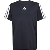Adidas T-Shirt "TRAIN ESSENTIALS 3-STREIFEN KIDS" für Kinder, mit Rundhalsausschnitt, ohne Verschluss, aus Polyester