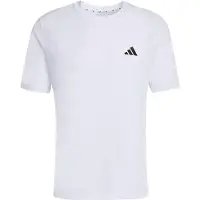 Adidas T-Shirt PERFORMANCE "WORKOUT ESSENTIALS BASE", Herren, Gr. S, weiß, Obermaterial: 100% Polyester, Rundhals, Shirts T-Shirt, reguläre Passform, mit Climacool Technologie