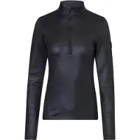 Rehall Damen Stretch Ski-Pullover SHINER-R mit Half-Zip-Kragen, schwarz, Größe M/38