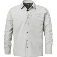 Schöffel Funktionshemd SCHÖFFEL, Herren, Gr. 56, N-Gr, stone grau, Obermaterial: 100% Polyester, Hemden Funktionshemd, sportliche Passform, aus Polyester, sportlicher Stil