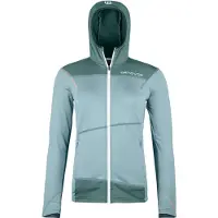 Ortovox - Leichte Stretch-Fleecejacke aus Merinowolle mit Reißverschluss – Damen / Frau – Fleece Light Hoody W Glacier Grey - Fleece Light