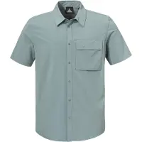Schöffel Outdoorhemd SCHÖFFEL "Shirt Style Dooser MEN", Herren, Gr. 56, Normalgrößen, 9405, grau, Oberstoff: 85% Polyester, 15% Elasthan, V-Ausschnitt, Hemden Outdoorhemd