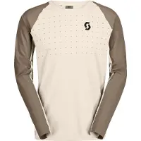 SCOTT - Stretch-MTB-T-shirt, atmungsaktiv und widerstandsfähig &ndash; Herren &ndash; Tee M's Trail Vertic Pro LS Cotton White Toast Beige -