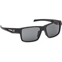 Adidas SP0125 KLEON Herren-Sonnenbrille Vollrand Eckig Kunststoff-Gestell, schwarz