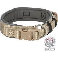 Trixie Halsband Hond Premium Extra Breed Zand / Grafiet Grijs - 27-35X2,5 Cm