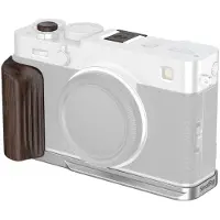 SmallRig L-Shaped Mount Plate with Wooden Handle for Fujifilm X-E5 Ebony Silver 6236