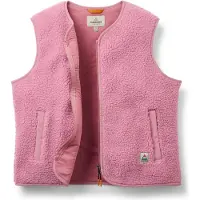Passenger - Polaire en sherpa sans manches - Tawny Collarless Deep-Pile Sherpa Gilet W Pink Haze für Damen aus Baumwolle - Größe M - Rosa