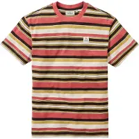 Passenger - Wild Pine Texture Stripe T-Shirt - T-Shirt Gr M rot