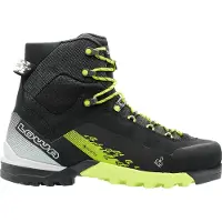 Lowa Cervino GTX Mid wasserdichte und bedingt steigeisenfeste Herren Bergschuhe Schwarz/Limone EU 44,5